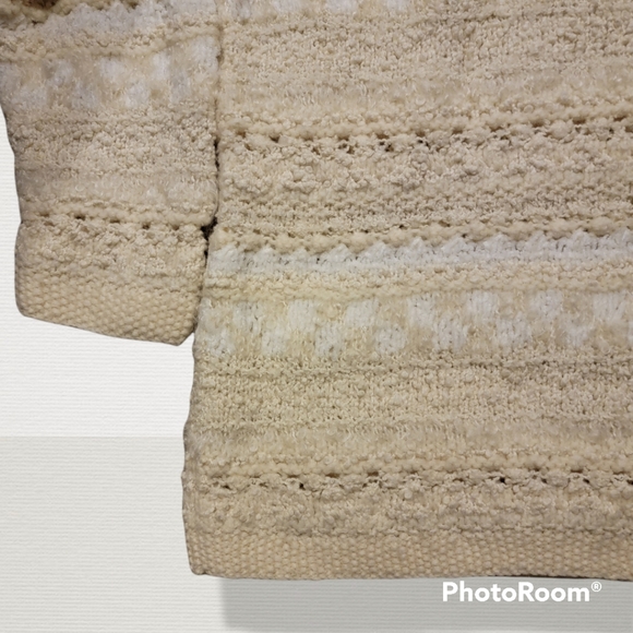 Jones New York Sport wool cream and white sweater, size Large - Picture 5 of 5